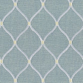 Jovial Lattice—Jean-Blue Fabric—Window Curtain —100% Cotton—Multi-Purpose—Sold by The Yard—54"Wide—Nationwide Shipping